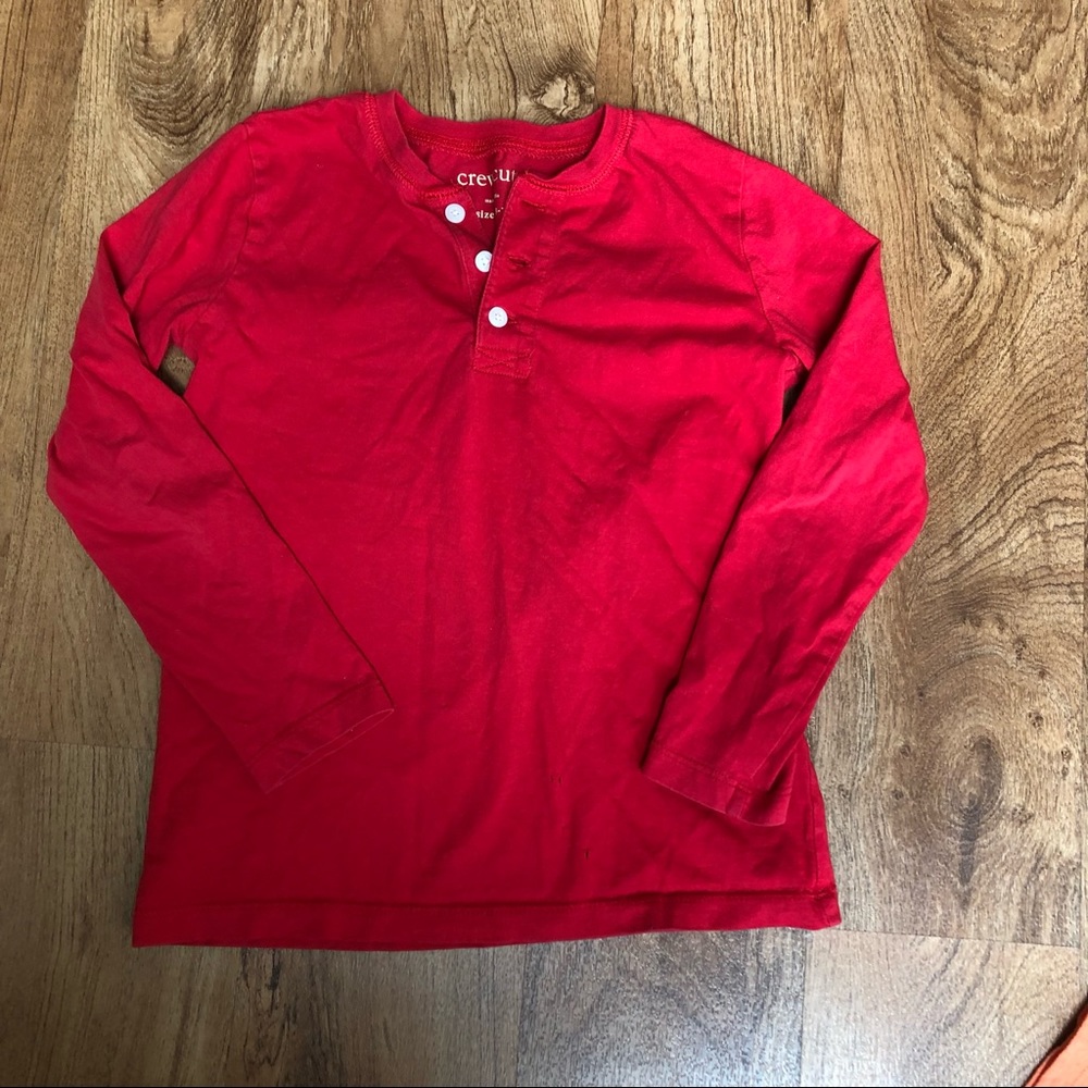 J. Crew Crewcuts Red Henley Shirt
